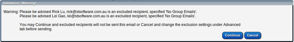 Email Warning some recipients are excluded