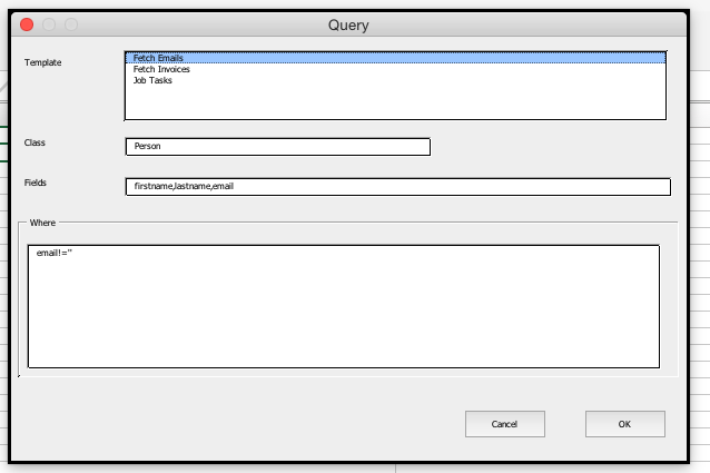 Query form