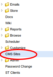 CMS site menu