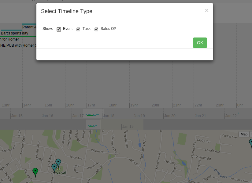 Timeline Type Filter